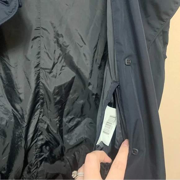 Barbour Featherweight Valerie Short Trench Jacket in Dark Navy Blue Size 6 - Picture 14 of 16